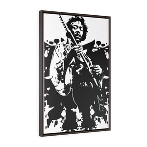 Open image in slideshow, Framed Premium Gallery Wrap Canvas - Jimi (Black)
